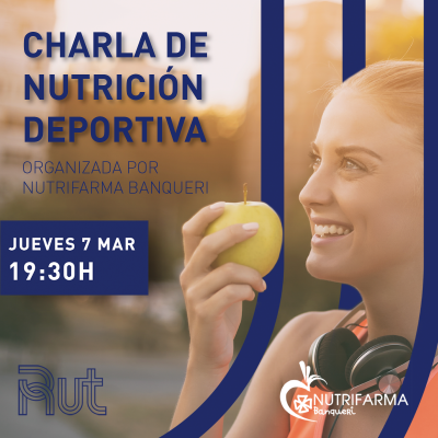 cartel charla nutrición deportiva, residencia universitaria en malaga, Rut